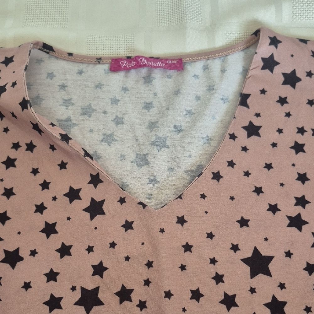 Elegant Starry Pink Midi Dress - Picture 16 of 16